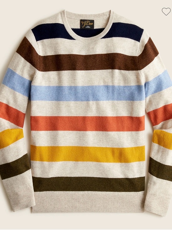 J. Crew Other - J. Crew Men’s Cashmere Multicolor Striped Crewneck Sweater